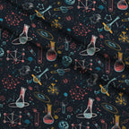 Retro Lab Pattern 17 Fleece Fabric — fleece fabric folded close-up preview (mv-fleece-v1:lying)