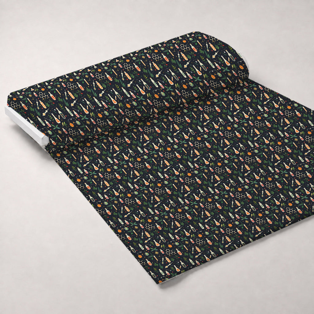Retro Lab Pattern 19 Fleece Fabric — fleece fabric unrolled bolt preview (mv-fleece-v1:bolt)