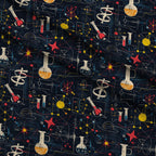 Retro Lab Pattern 2 Fleece Fabric — fleece fabric folded close-up preview (mv-fleece-v1:lying)