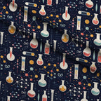 Retro Lab Pattern 20 Fleece Fabric — fleece fabric folded close-up preview (mv-fleece-v1:lying)