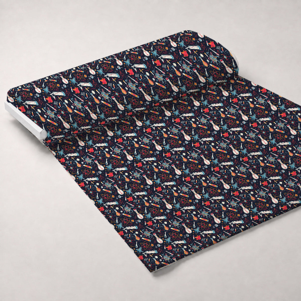 Retro Lab Pattern 23 Fleece Fabric — fleece fabric unrolled bolt preview (mv-fleece-v1:bolt)