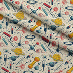 Retro Lab Pattern 7 Fleece Fabric — fleece fabric folded close-up preview (mv-fleece-v1:lying)