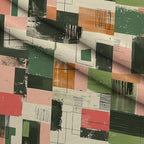 Retro Mod Collage Pattern 10 Fleece Fabric — fleece fabric folded close-up preview (mv-fleece-v1:lying)