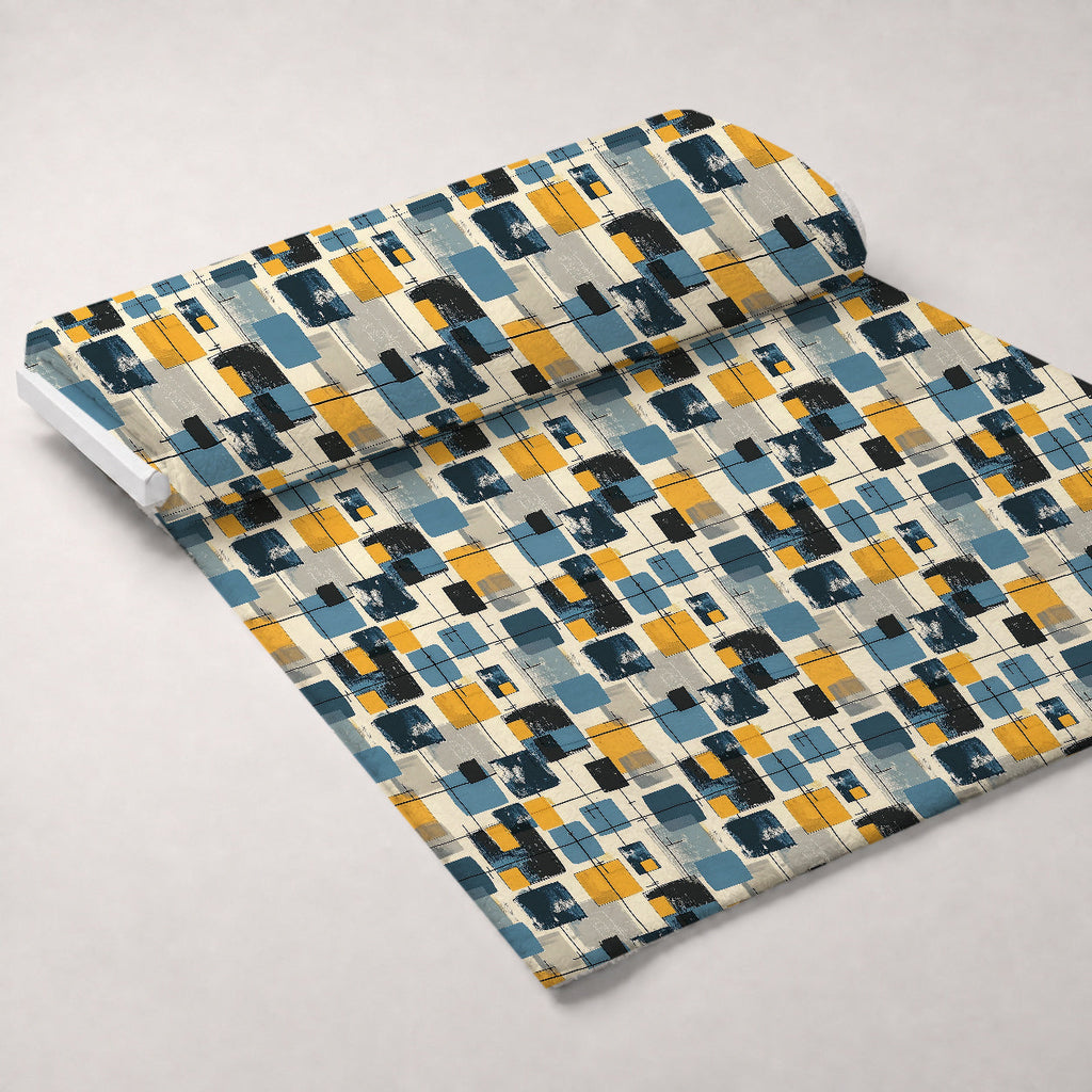 Retro Mod Collage Pattern 2 Fleece Fabric — fleece fabric unrolled bolt preview (mv-fleece-v1:bolt)