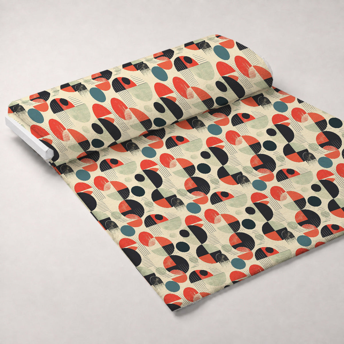 Retro Mod Collage Pattern 3 Fleece Fabric — fleece fabric unrolled bolt preview (mv-fleece-v1:bolt)