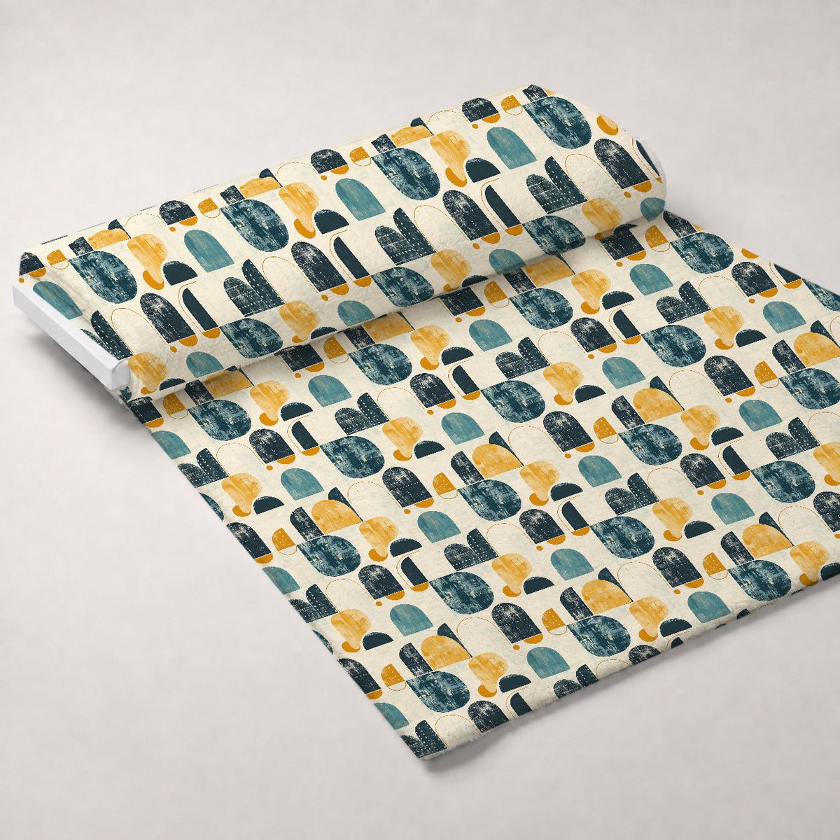 Retro Mod Collage Pattern 8 Fleece Fabric — fleece fabric unrolled bolt preview (mv-fleece-v1:bolt)