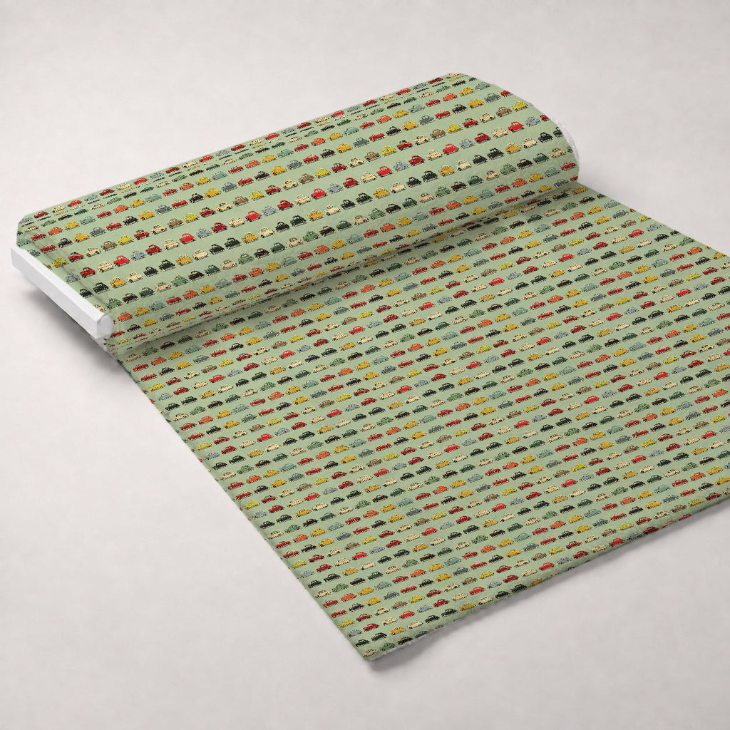 Retro Rides Pattern 8 Fleece Fabric — fleece fabric unrolled bolt preview (mv-fleece-v1:bolt)