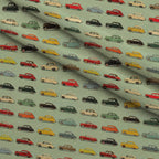 Retro Rides Pattern 8 Fleece Fabric — fleece fabric folded close-up preview (mv-fleece-v1:lying)