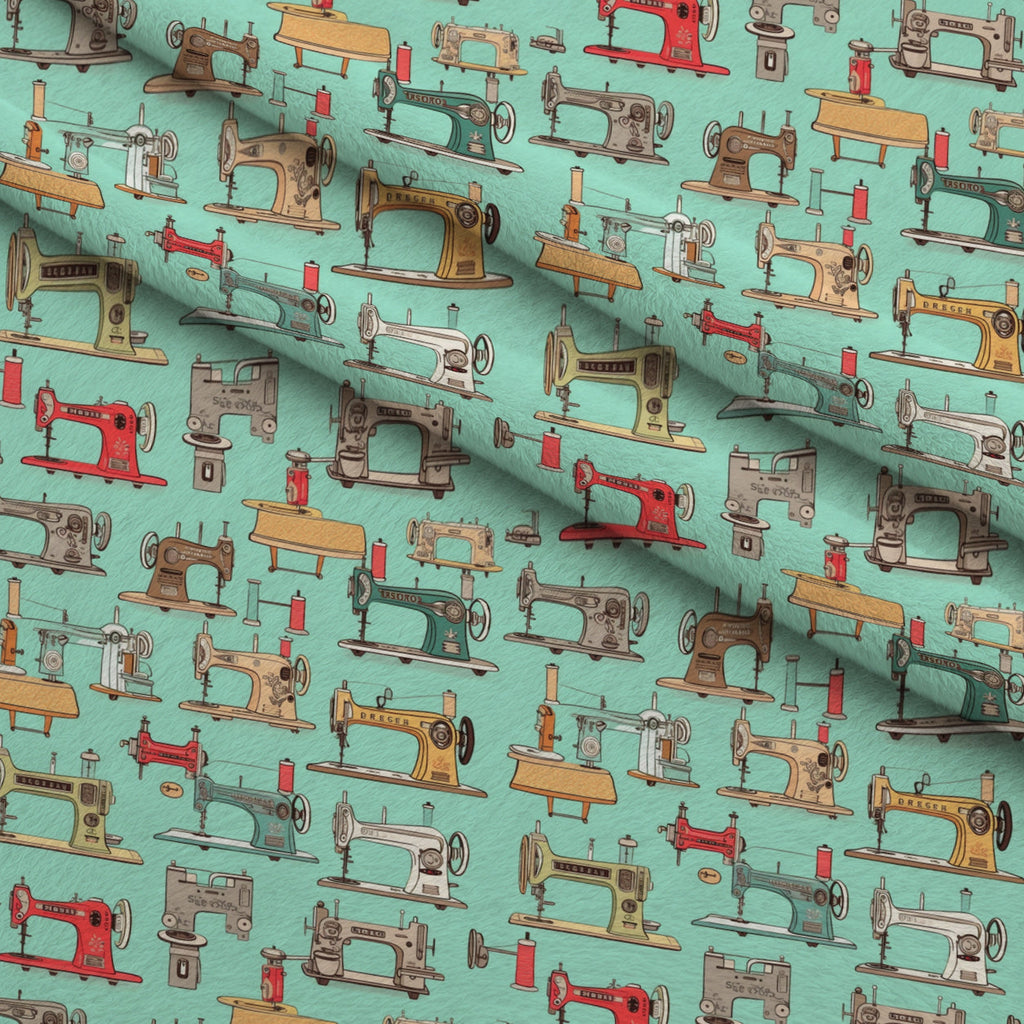 Retro Stitchery Pattern 1 Fleece Fabric — fleece fabric folded close-up preview (mv-fleece-v1:lying)