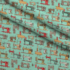 Retro Stitchery Pattern 1 Fleece Fabric — fleece fabric folded close-up preview (mv-fleece-v1:lying)