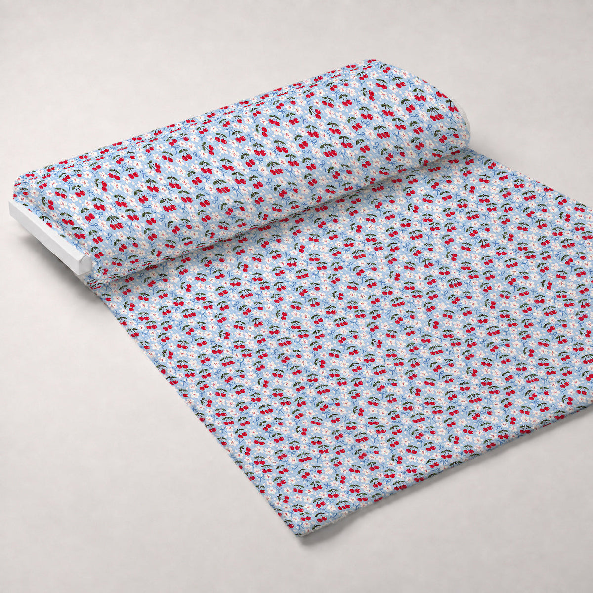 Ribbon Orchard Pattern 10 Fleece Fabric — fleece fabric unrolled bolt preview (mv-fleece-v1:bolt)