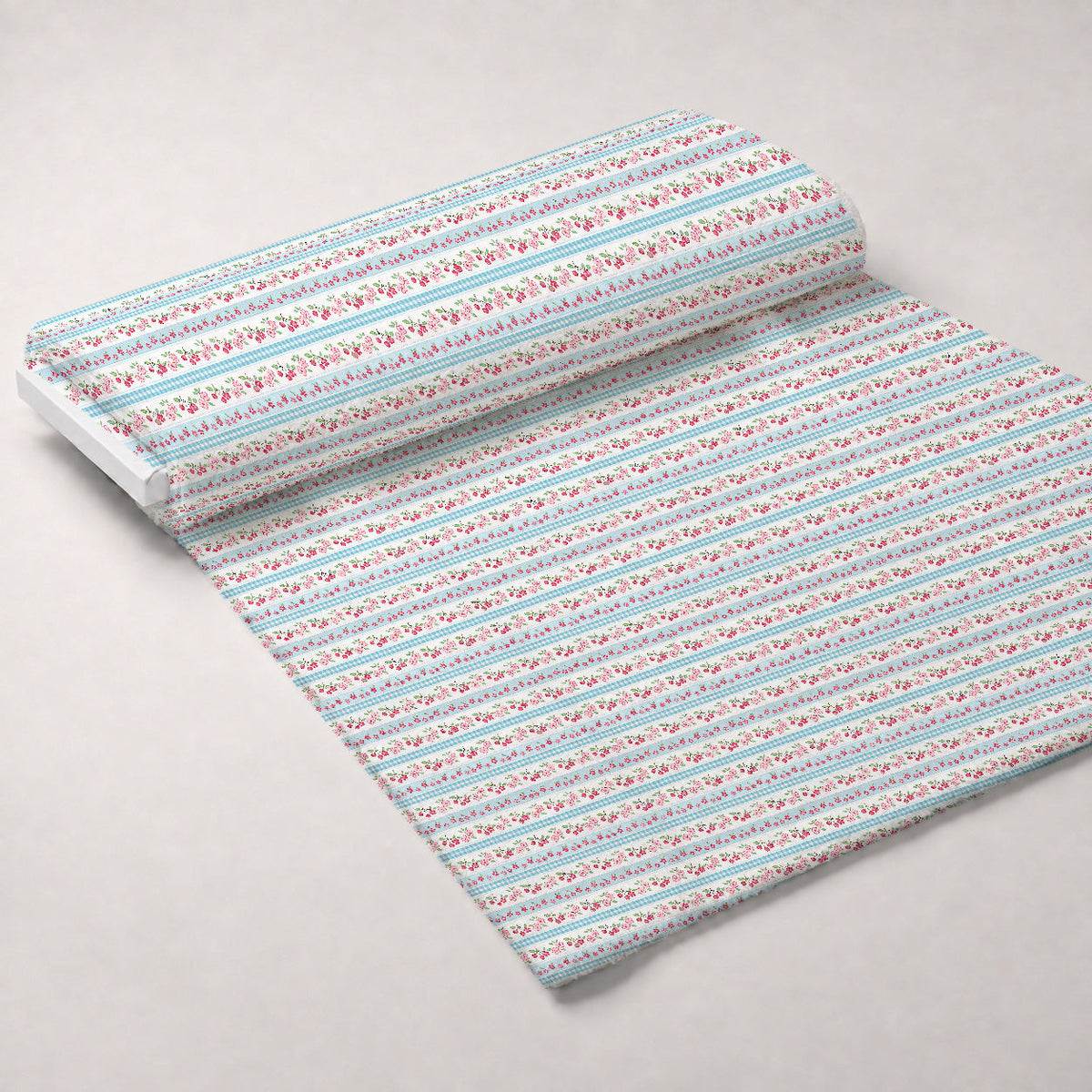 Ribbon Orchard Pattern 12 Fleece Fabric — fleece fabric unrolled bolt preview (mv-fleece-v1:bolt)