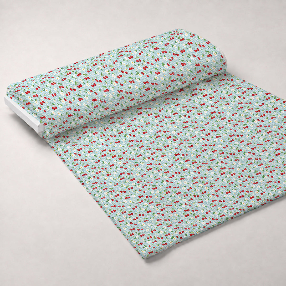Ribbon Orchard Pattern 14 Fleece Fabric — fleece fabric unrolled bolt preview (mv-fleece-v1:bolt)