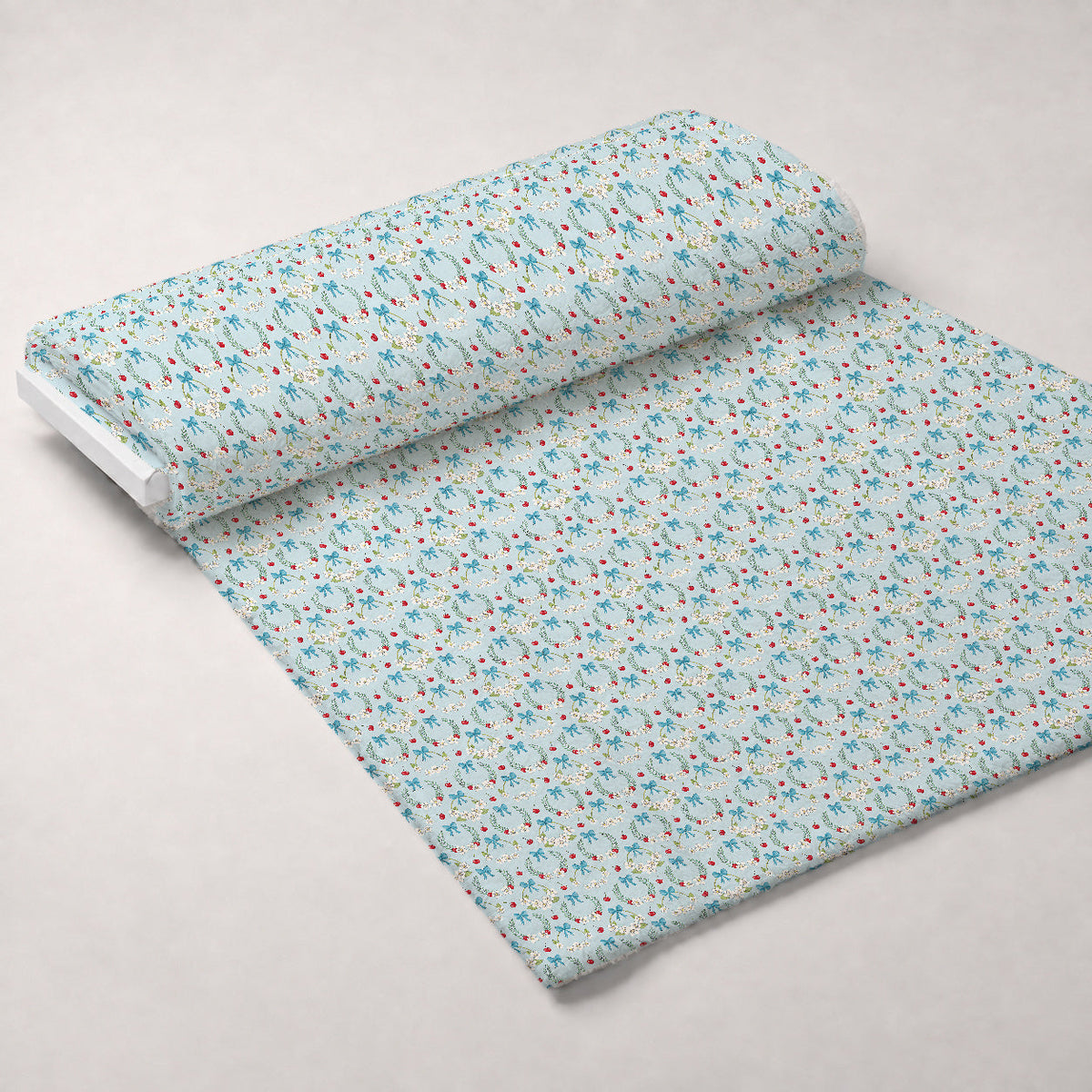 Ribbon Orchard Pattern 3 Fleece Fabric — fleece fabric unrolled bolt preview (mv-fleece-v1:bolt)