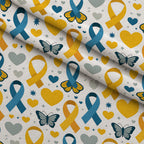 Ribbons of Hope Pattern 1 Fleece Fabric — fleece fabric folded close-up preview (mv-fleece-v1:lying)