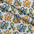 Ribbons of Hope Pattern 11 Fleece Fabric — fleece fabric folded close-up preview (mv-fleece-v1:lying)