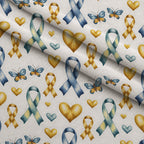 Ribbons of Hope Pattern 13 Fleece Fabric — fleece fabric folded close-up preview (mv-fleece-v1:lying)