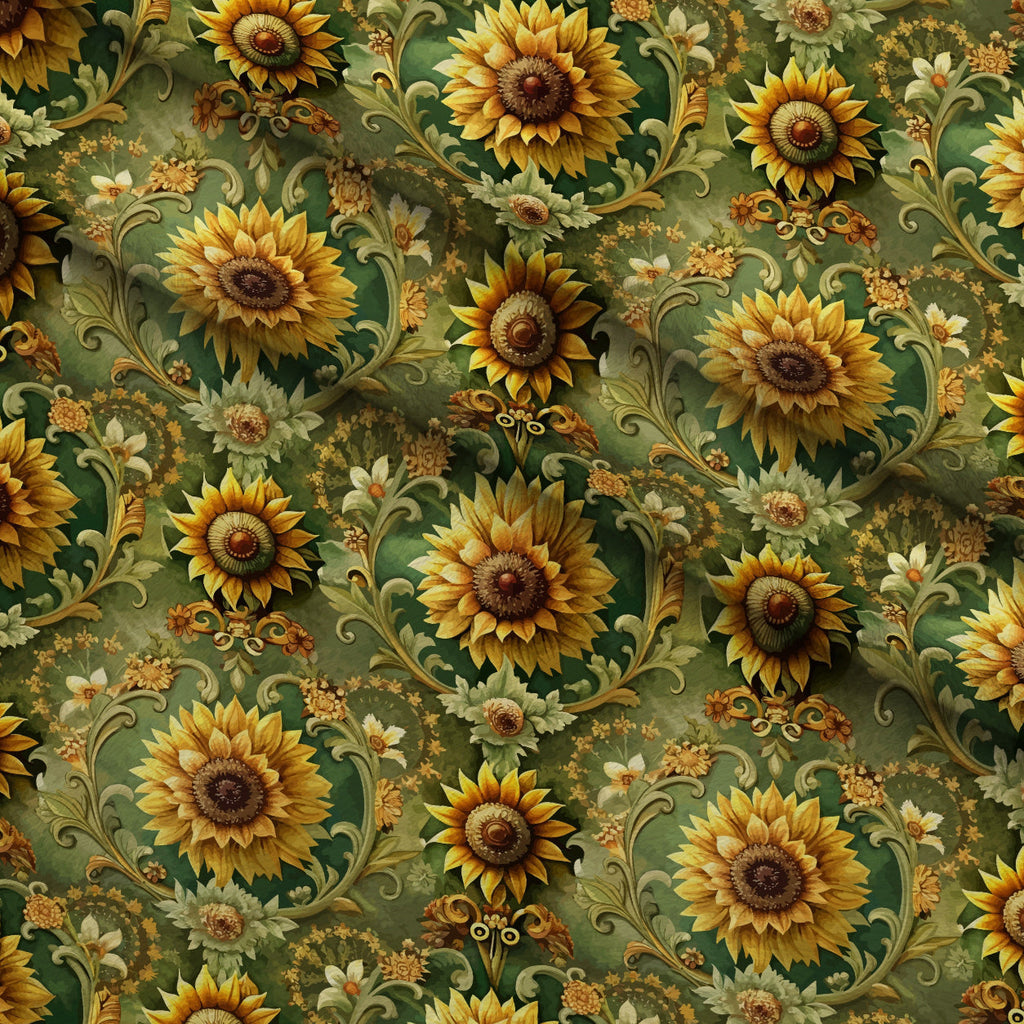 Rococo Blooms Pattern 109 Fleece Fabric — fleece fabric folded close-up preview (mv-fleece-v1:lying)