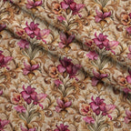 Rococo Blooms Pattern 113 Fleece Fabric — fleece fabric folded close-up preview (mv-fleece-v1:lying)