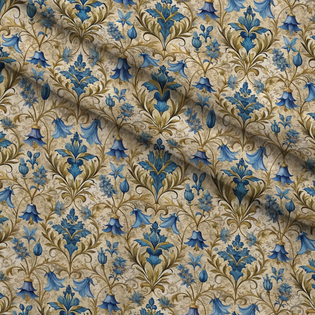 Rococo Blooms Pattern 115 Fleece Fabric — fleece fabric folded close-up preview (mv-fleece-v1:lying)