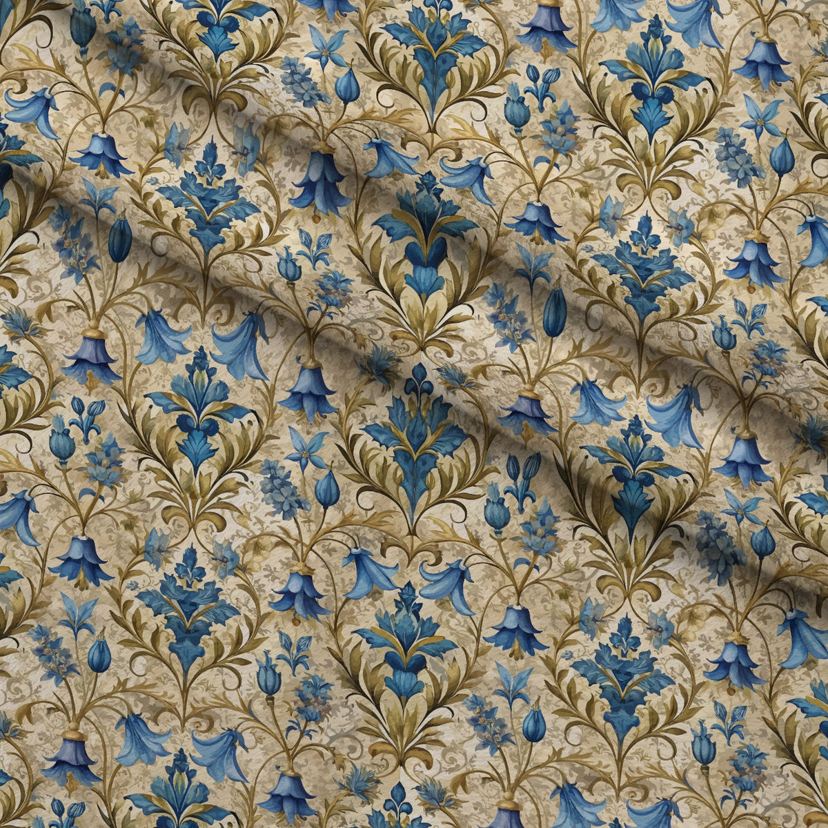 Rococo Blooms Pattern 115 Fleece Fabric — fleece fabric folded close-up preview (mv-fleece-v1:lying)