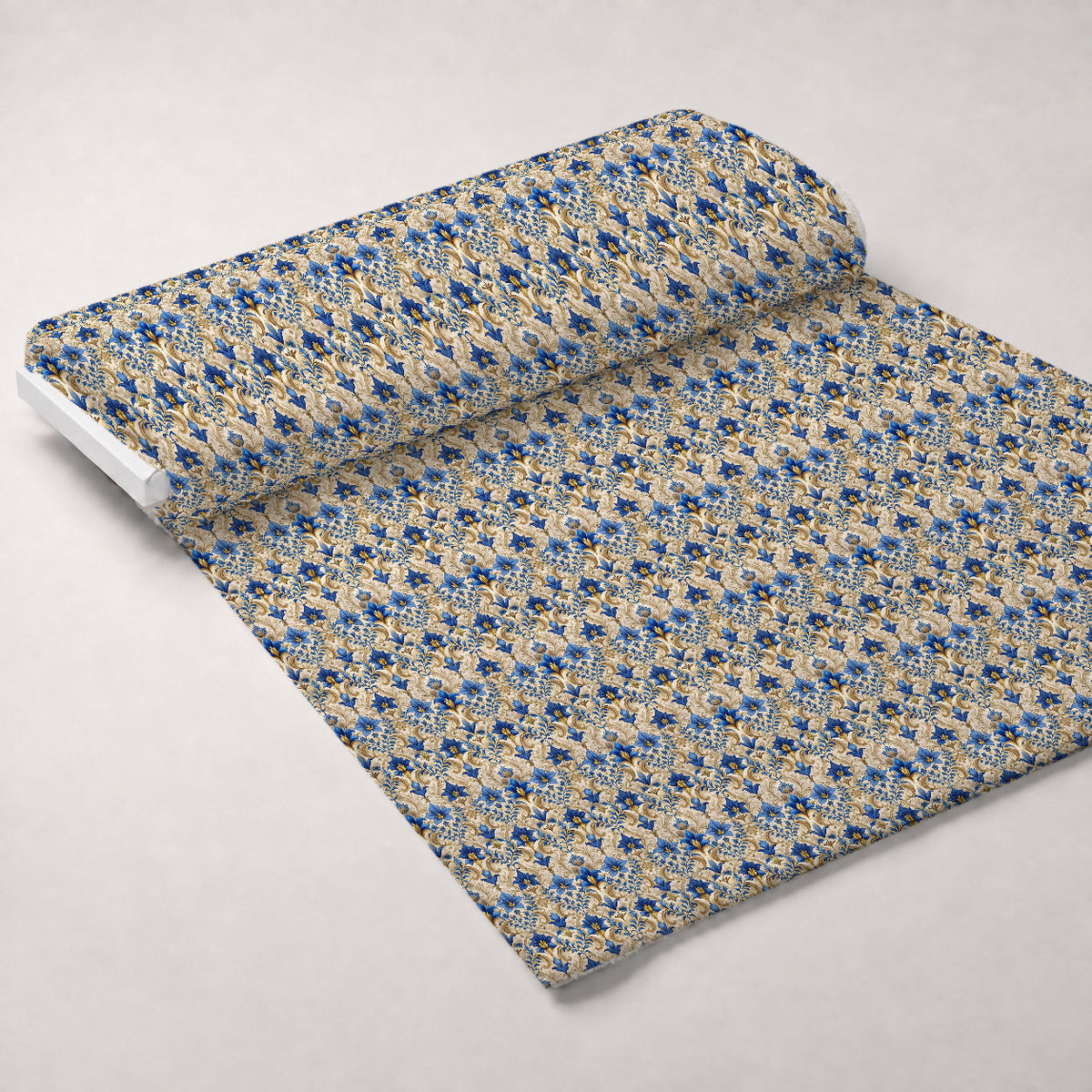 Rococo Blooms Pattern 121 Fleece Fabric — fleece fabric unrolled bolt preview (mv-fleece-v1:bolt)