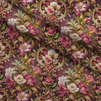 Rococo Blooms Pattern 14 Fleece Fabric — fleece fabric folded close-up preview (mv-fleece-v1:lying)