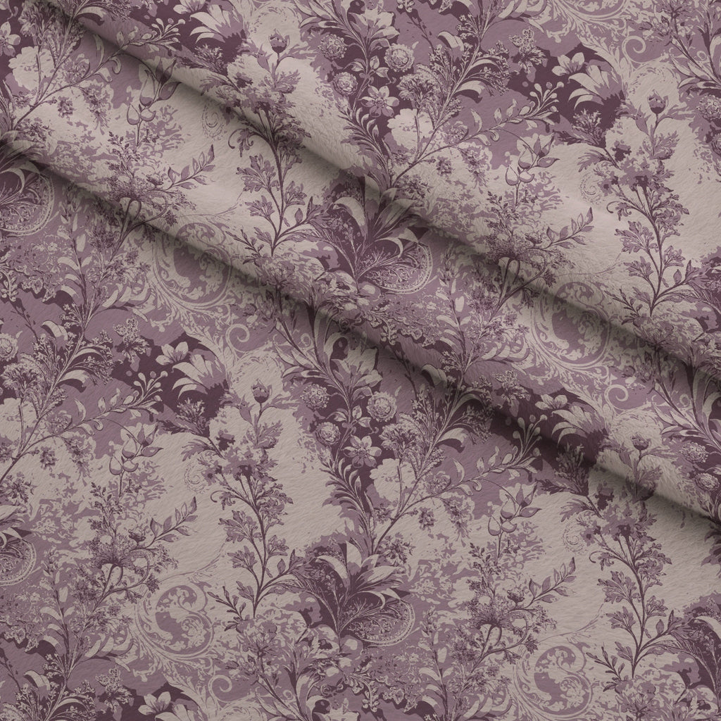 Rococo Blooms Pattern 167 Fleece Fabric — fleece fabric folded close-up preview (mv-fleece-v1:lying)