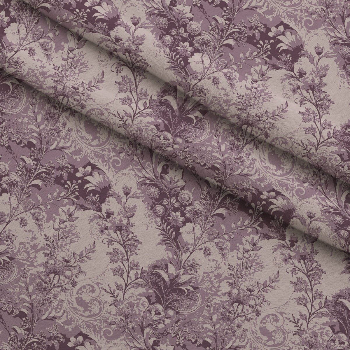 Rococo Blooms Pattern 167 Fleece Fabric — fleece fabric folded close-up preview (mv-fleece-v1:lying)