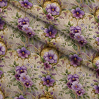 Rococo Blooms Pattern 172 Fleece Fabric — fleece fabric folded close-up preview (mv-fleece-v1:lying)