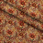 Rococo Blooms Pattern 181 Fleece Fabric — fleece fabric folded close-up preview (mv-fleece-v1:lying)