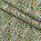 Rococo Blooms Pattern 215 Fleece Fabric — fleece fabric folded close-up preview (mv-fleece-v1:lying)