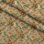Rococo Blooms Pattern 229 Fleece Fabric — fleece fabric folded close-up preview (mv-fleece-v1:lying)