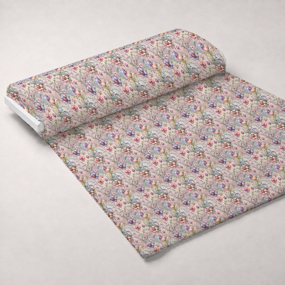 Rococo Blooms Pattern 232 Fleece Fabric — fleece fabric unrolled bolt preview (mv-fleece-v1:bolt)