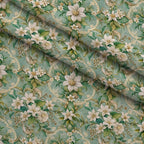 Rococo Blooms Pattern 235 Fleece Fabric — fleece fabric folded close-up preview (mv-fleece-v1:lying)