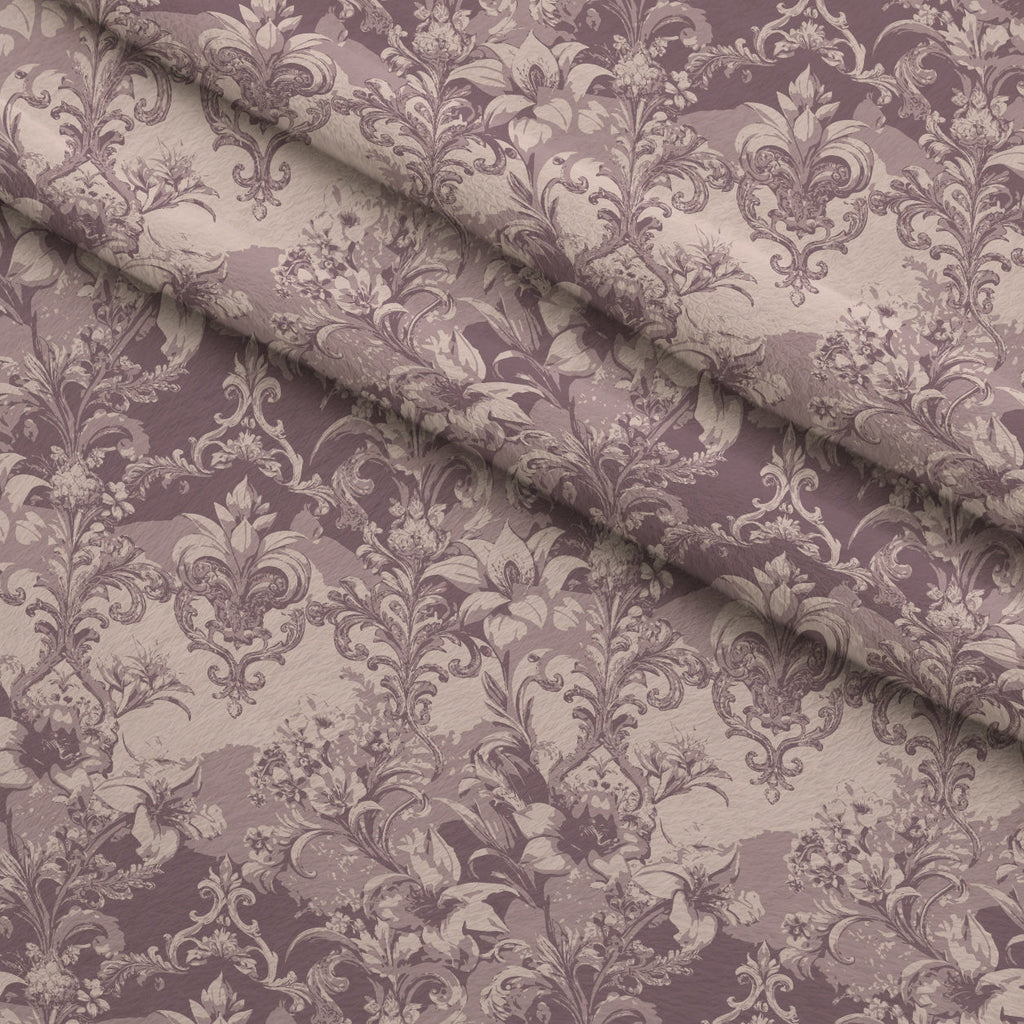 Rococo Blooms Pattern 237 Fleece Fabric — fleece fabric folded close-up preview (mv-fleece-v1:lying)