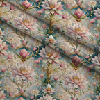 Rococo Blooms Pattern 37 Fleece Fabric — fleece fabric folded close-up preview (mv-fleece-v1:lying)