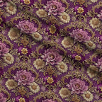 Rococo Blooms Pattern 43 Fleece Fabric — fleece fabric folded close-up preview (mv-fleece-v1:lying)