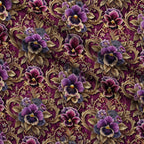 Rococo Blooms Pattern 82 Fleece Fabric — fleece fabric folded close-up preview (mv-fleece-v1:lying)