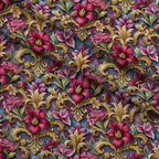 Rococo Blooms Pattern 84 Fleece Fabric — fleece fabric folded close-up preview (mv-fleece-v1:lying)