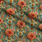 Rococo Blooms Pattern 89 Fleece Fabric — fleece fabric folded close-up preview (mv-fleece-v1:lying)