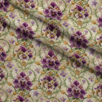 Rococo Blooms Pattern 91 Fleece Fabric — fleece fabric folded close-up preview (mv-fleece-v1:lying)