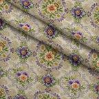 Rococo Blooms Pattern 92 Fleece Fabric — fleece fabric folded close-up preview (mv-fleece-v1:lying)
