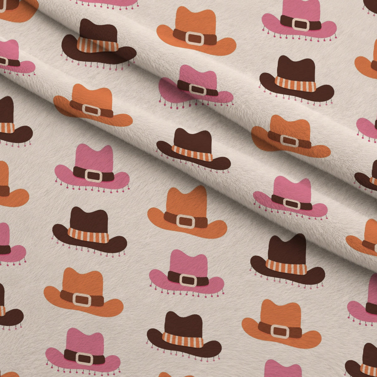 Rodeo Blooms Pattern 2 Fleece Fabric — fleece fabric folded close-up preview (mv-fleece-v1:lying)
