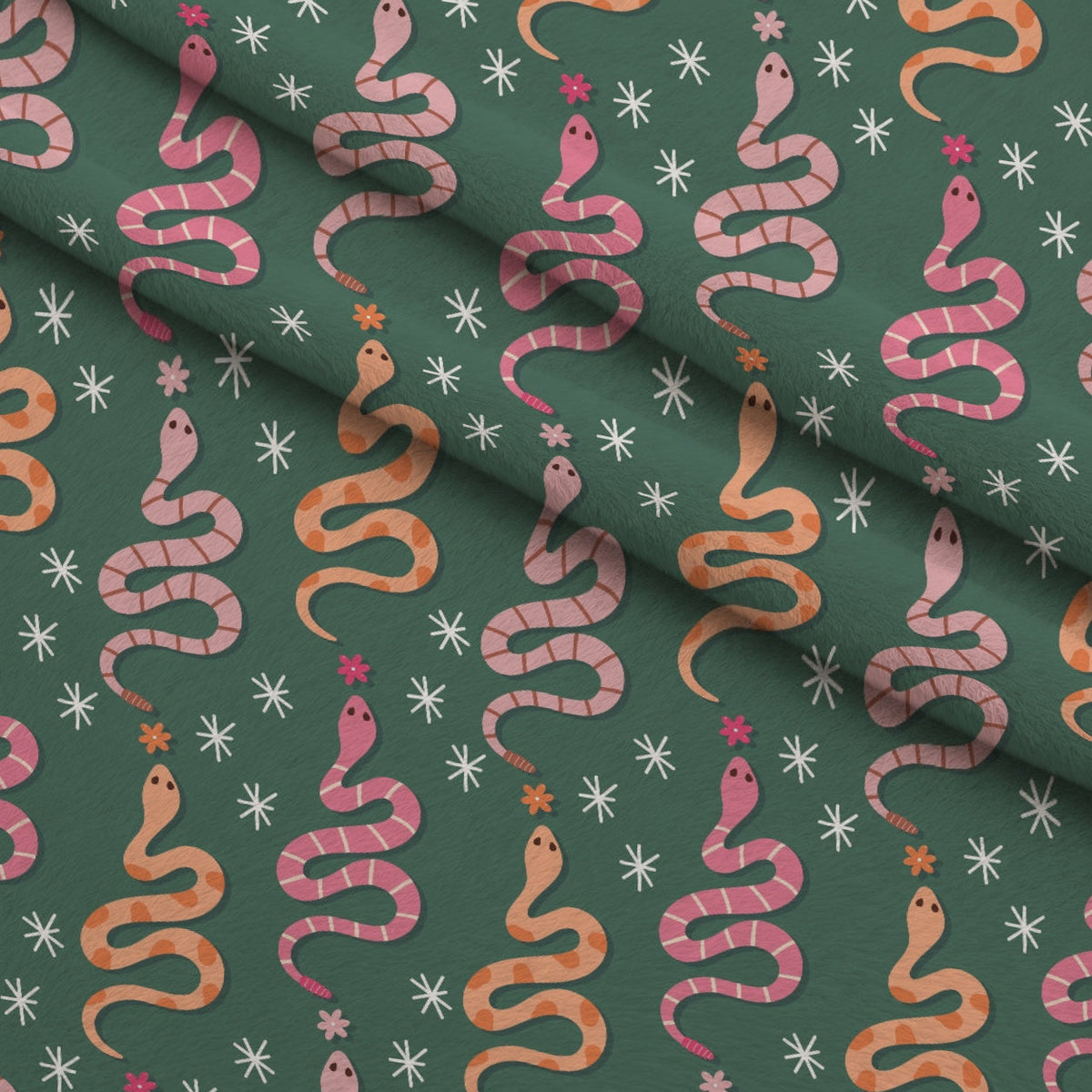 Rodeo Blooms Pattern 6 Fleece Fabric — fleece fabric folded close-up preview (mv-fleece-v1:lying)