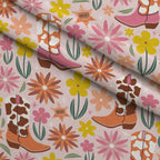 Rodeo Blooms Pattern 7 Fleece Fabric — fleece fabric folded close-up preview (mv-fleece-v1:lying)