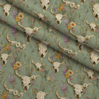 Rodeo Ranch Pattern 53 Fleece Fabric — fleece fabric folded close-up preview (mv-fleece-v1:lying)