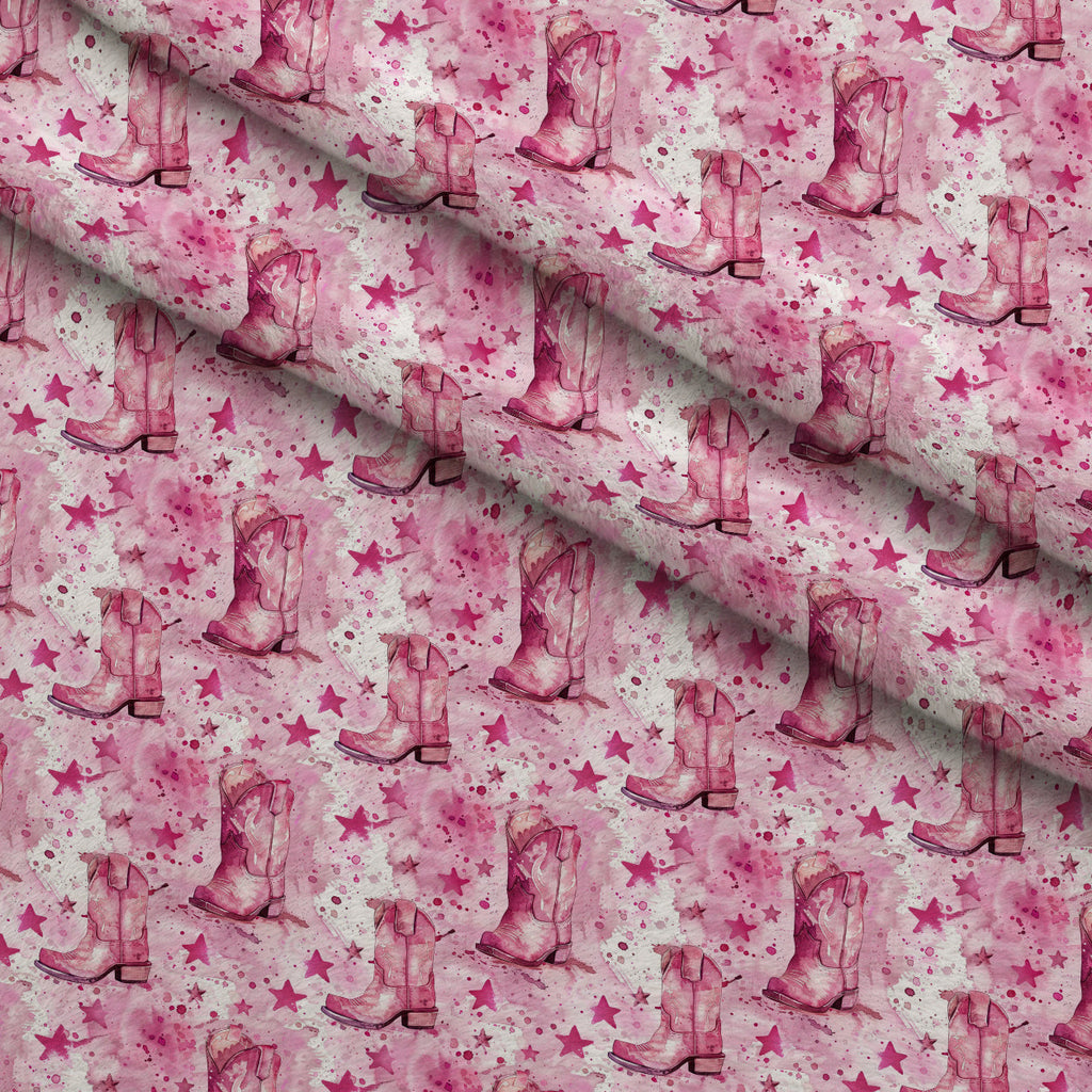 Rodeo Rose Pattern 1 Fleece Fabric — fleece fabric folded close-up preview (mv-fleece-v1:lying)