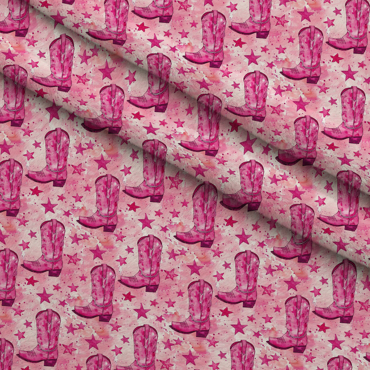 Rodeo Rose Pattern 10 Fleece Fabric — fleece fabric folded close-up preview (mv-fleece-v1:lying)