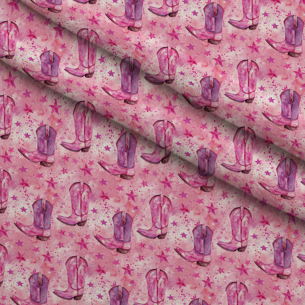 Rodeo Rose Pattern 11 Fleece Fabric — fleece fabric folded close-up preview (mv-fleece-v1:lying)